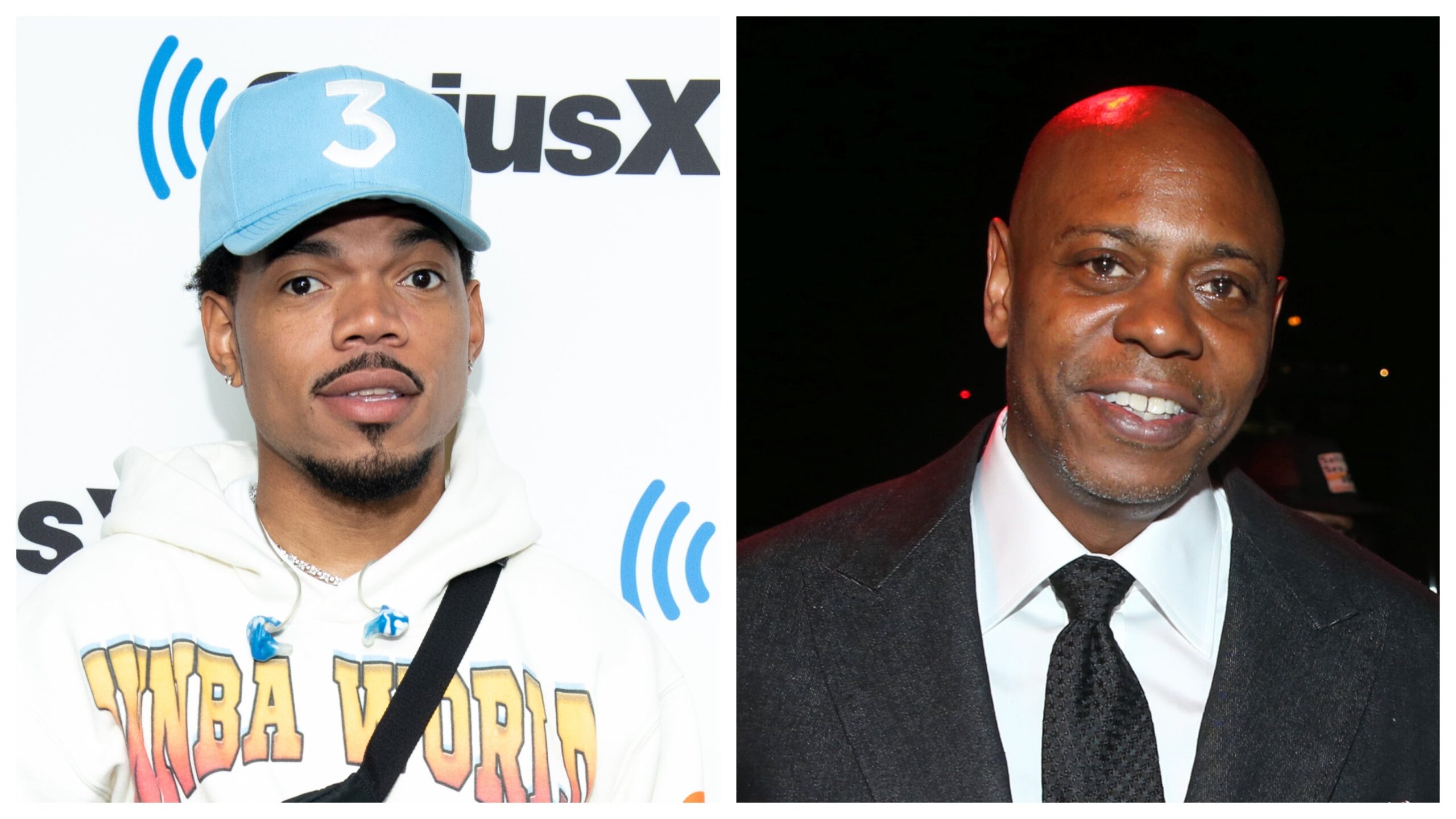 Chance the Rapper, left; Dave Chappelle Photo: Getty Images Noam Galai/ Phillip Faraone for Netflix