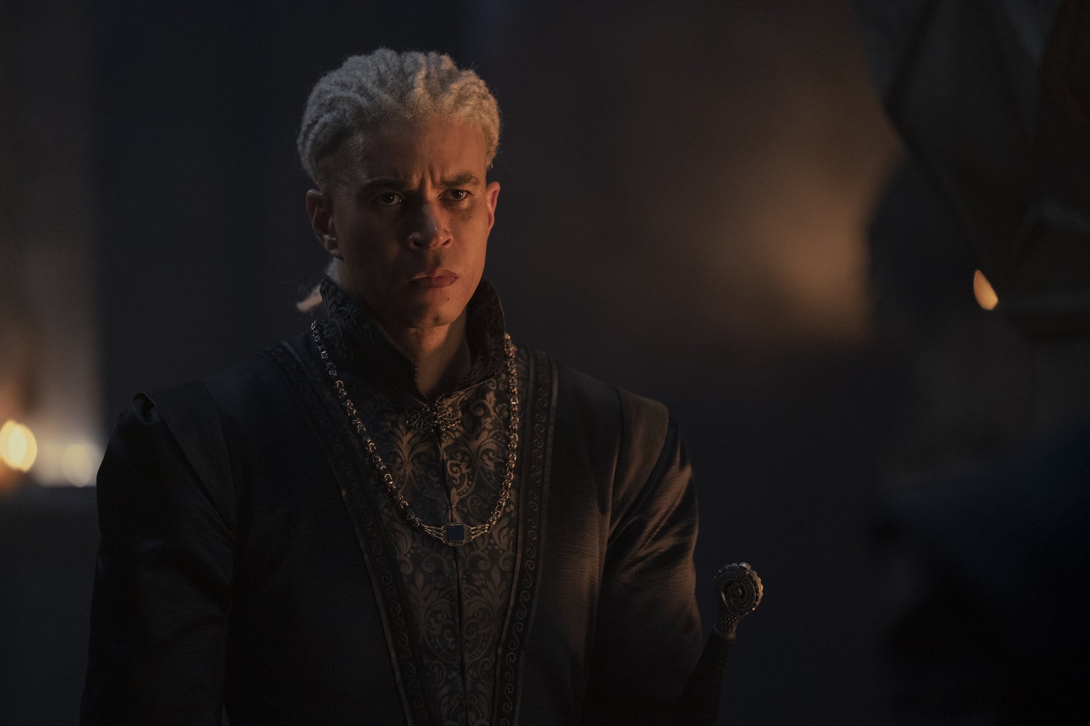 John Macmillan as Ser Laenor Velaryon in HBO’s House of the Dragon. Photo: Ollie Upton / HBO