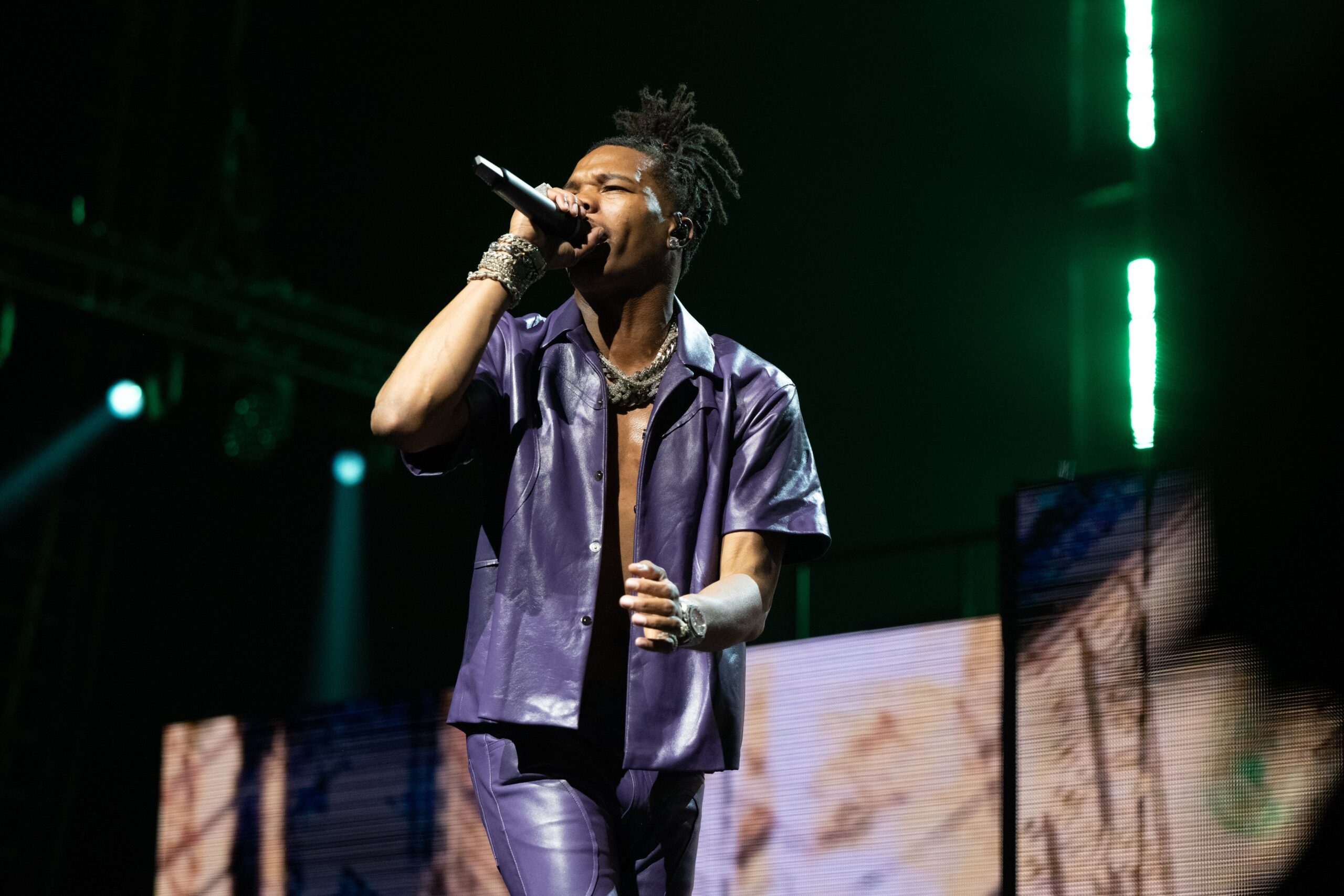 Rapper Lil Baby performs onstage at The Kia Forum on August 26, 2022 in Inglewood, California. Photo: Getty Images Scott Dudelson