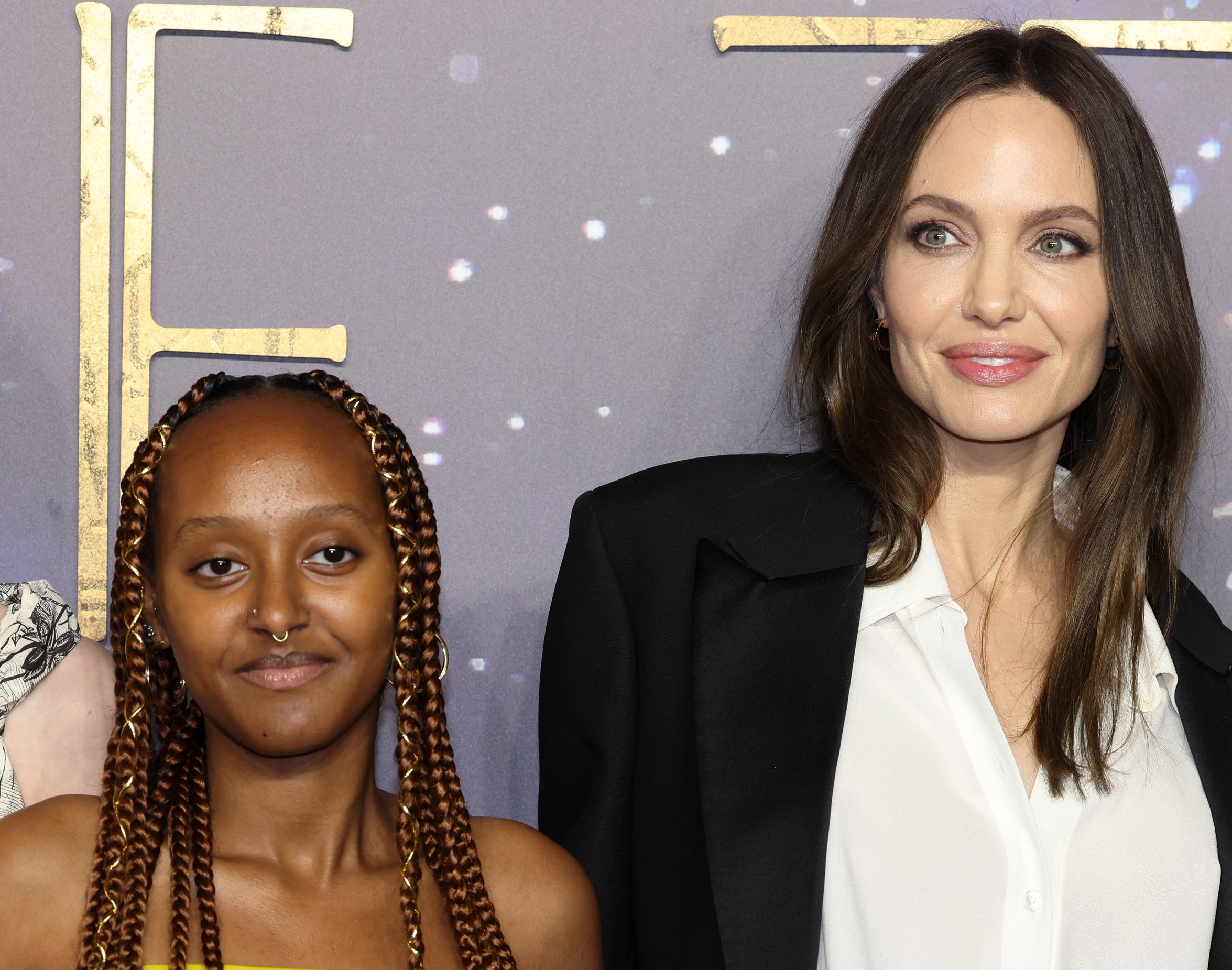 Zahara Jolie-Pitt, Angelina Jolie attend the “Eternals” UK Premiere at the BFI IMAX Waterloo on October 27, 2021 in London, England. (Photo by Tim P. Whitby/Getty Images) Photo: Getty Images Tim P. Whitby