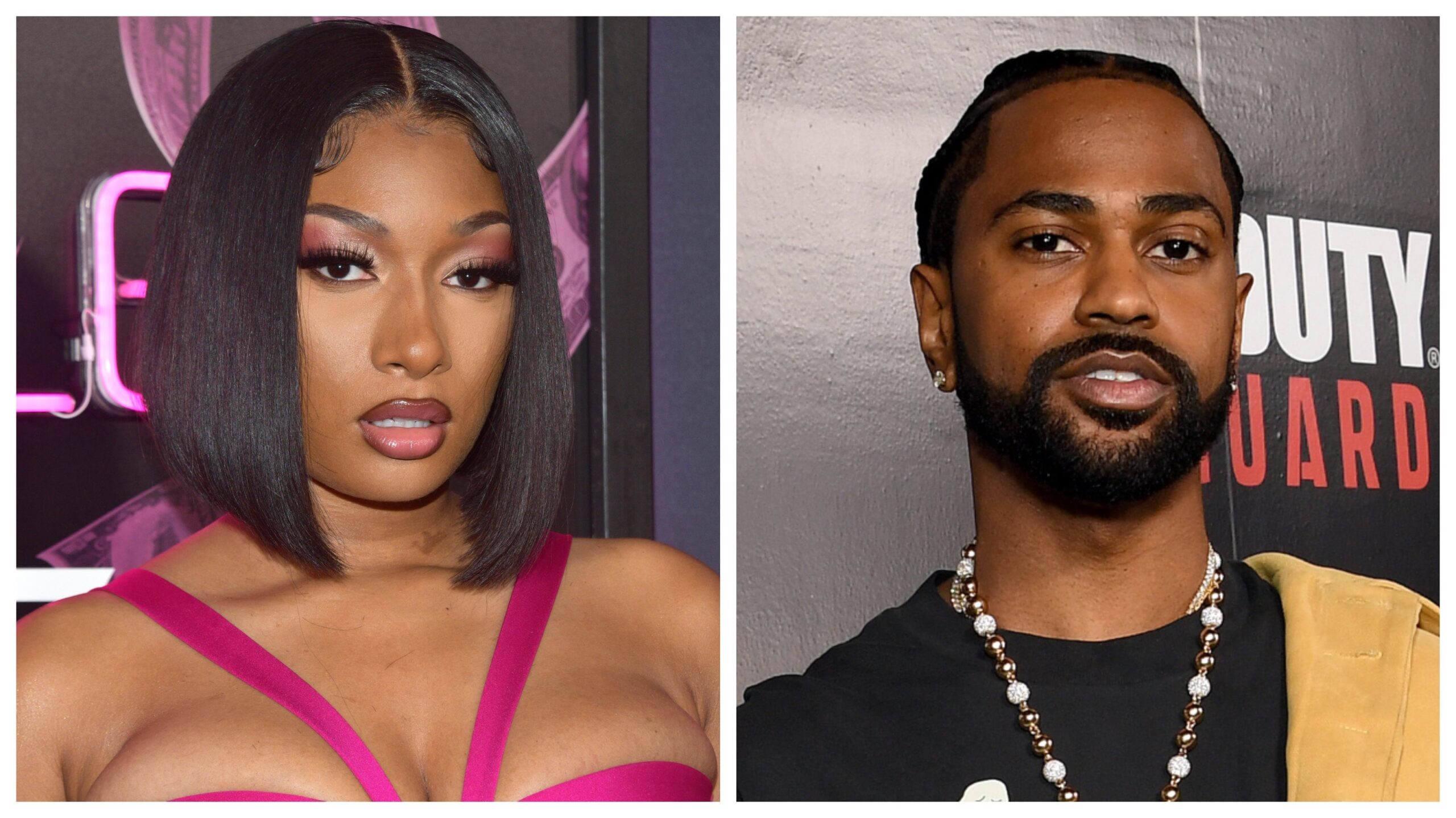 Megan Thee Stallion, left; Big Sean. Photo: Getty Images Araya Doheny/Jon Kopaloff For Activision