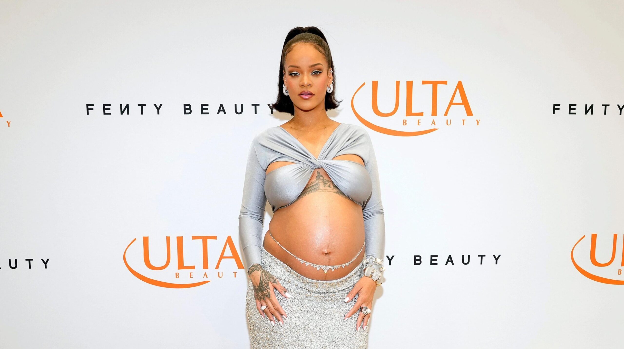 Rihanna celebrates the launch of Fenty Beauty at ULTA Beauty on March 12, 2022 in Los Angeles, California. Photo: Getty Images Kevin Mazur for Fenty Beauty by Rihanna