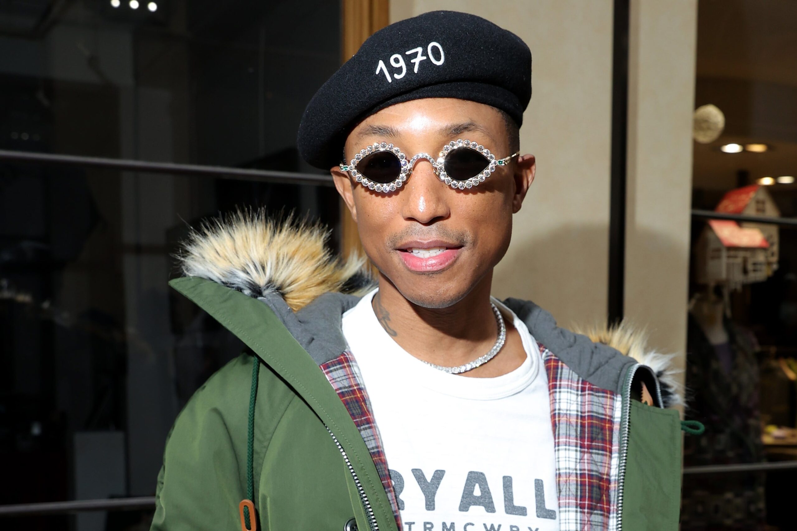 Pharrell Williams attends the Kenzo Fall/Winter 2022/2023 show as part of Paris Fashion Week on January 23, 2022 in Paris, France. (Photo by Victor Boyko/Getty Images For Kenzo) Photo: Getty Images Victor Boyko for Kenzo