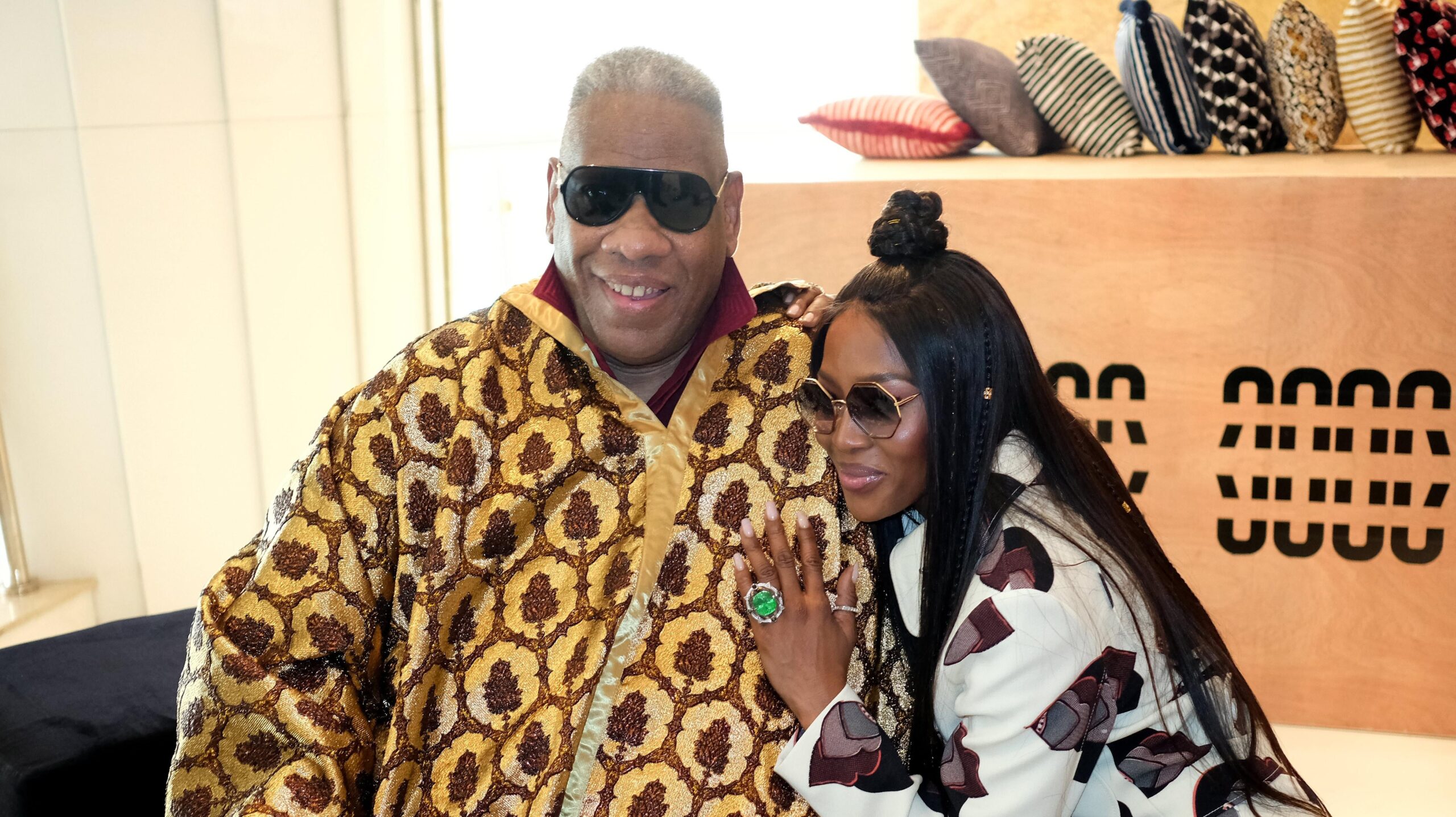 Andre Leon Talley and Naomi Campbell attend day two of Arise Fashion Week on April 20, 2019 in Lagos, Nigeria. Photo: Getty Images David M. Benett/Dave Benett