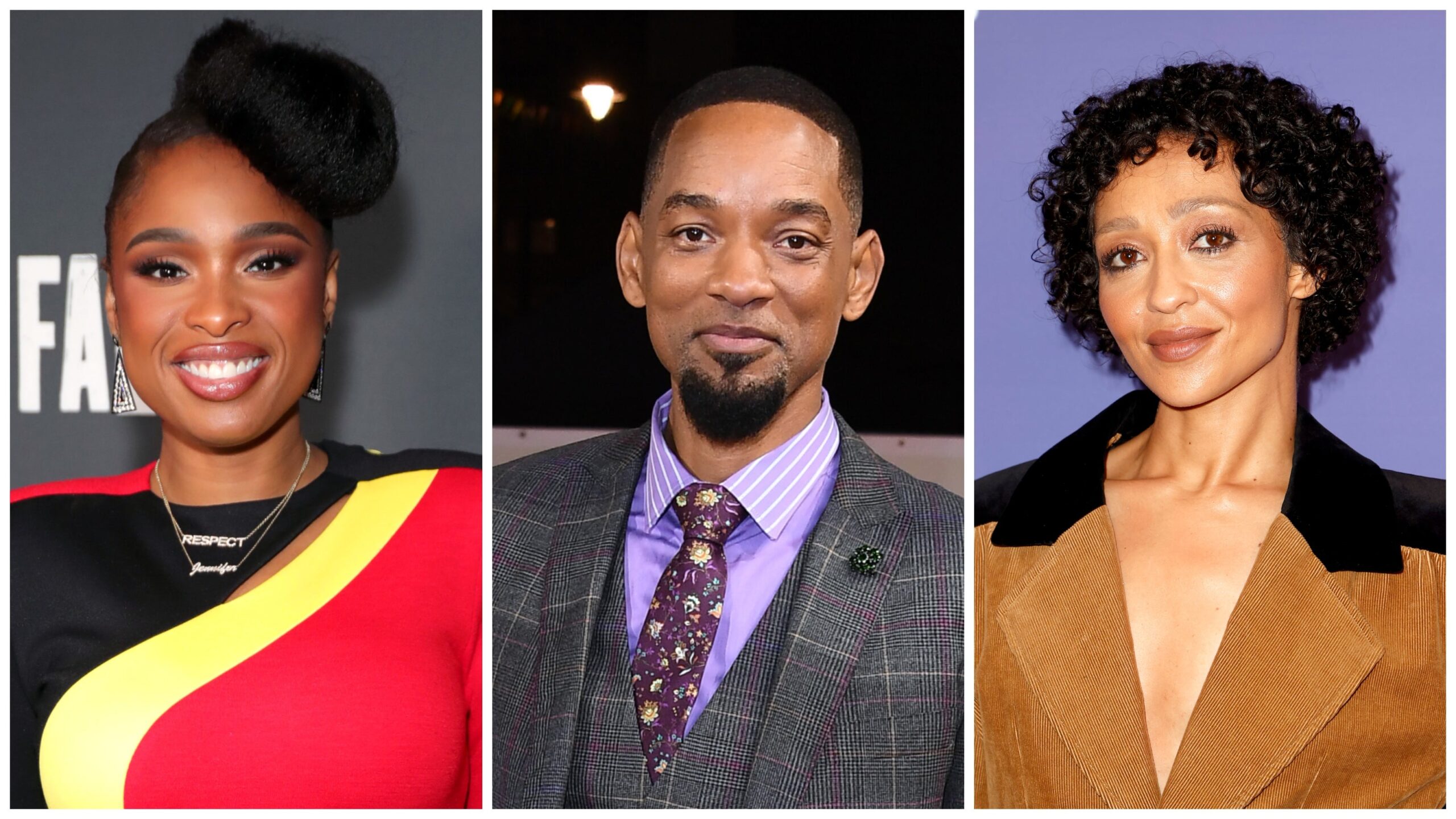 Jennifer Hudson, left; Will Smith, Ruth Negga. Photo: Getty Images Leon Bennett for the Critics Choice Association/ Jeff Spicer for Warner Bros./Frazer Harrison
