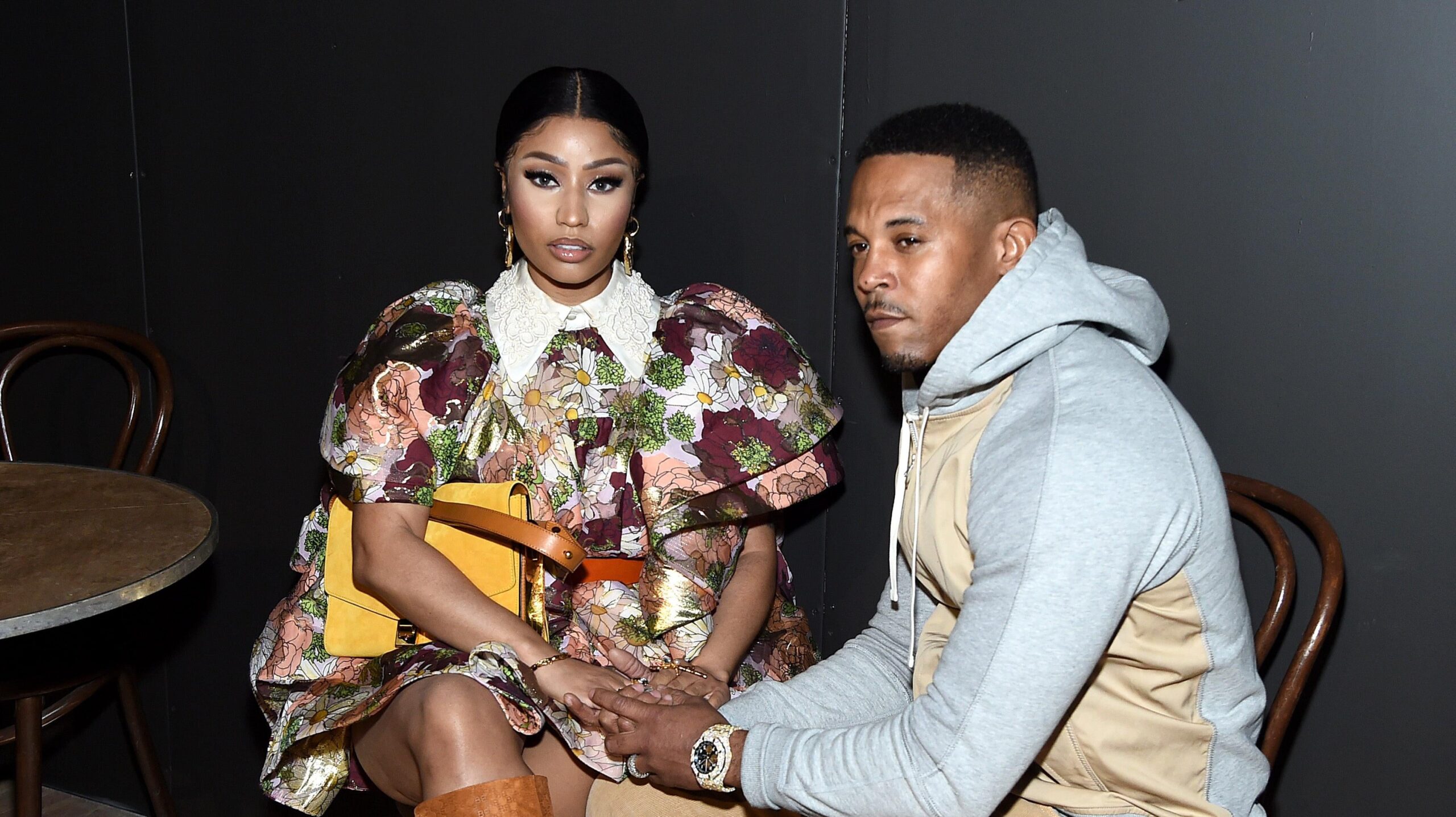 Nicki Minaj and Kenneth Petty attend the Marc Jacobs Fall 2020 runway show during New York Fashion Week on Feb. 12, 2020 in New York City. Photo: Getty Images Jamie McCarthy for Marc Jacobs