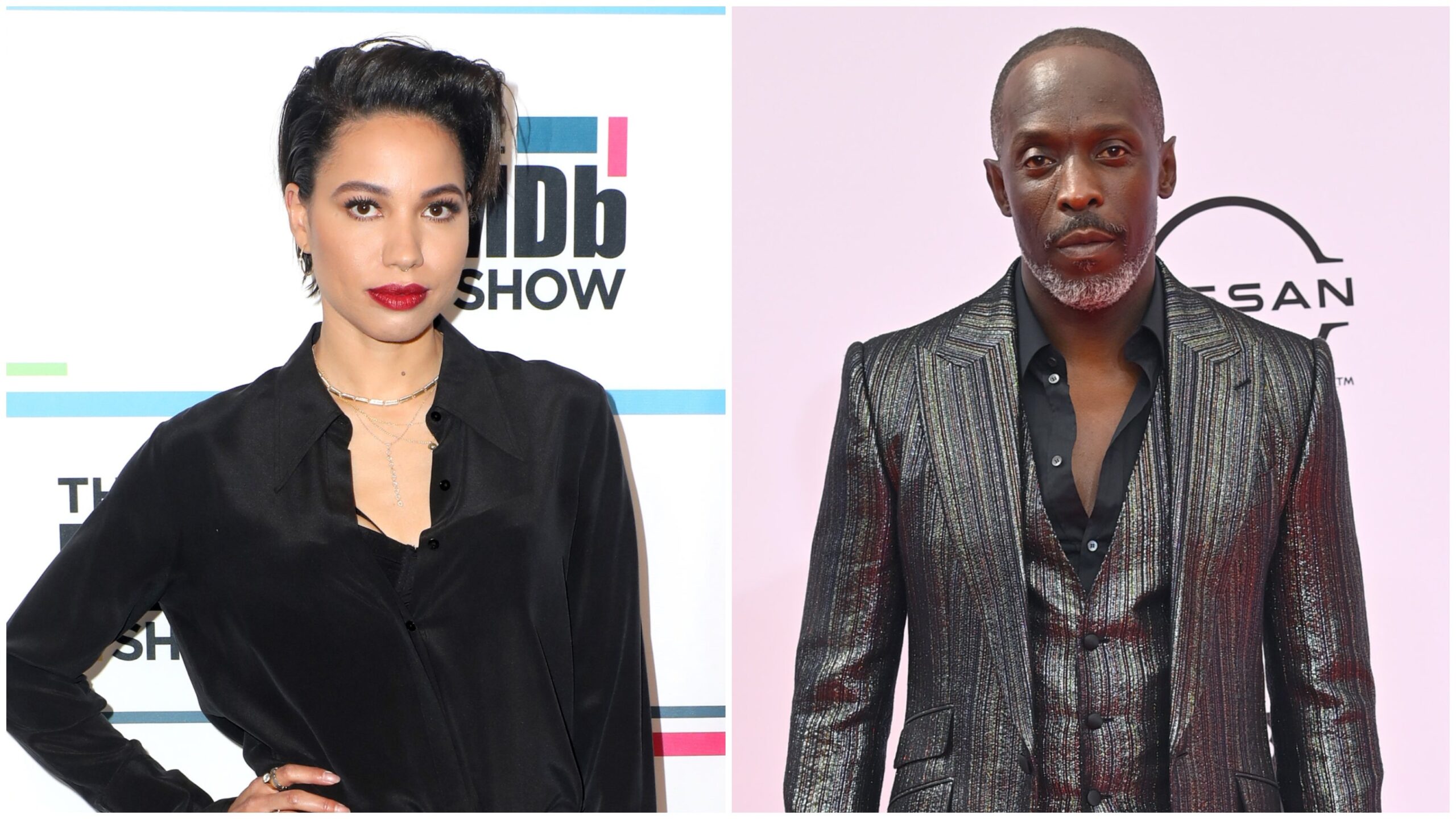 Jurnee Smollett, left; the late Michael K. Williams. Photo: Getty Images Roger Kisby for IMDb/Paras Griffin for BET