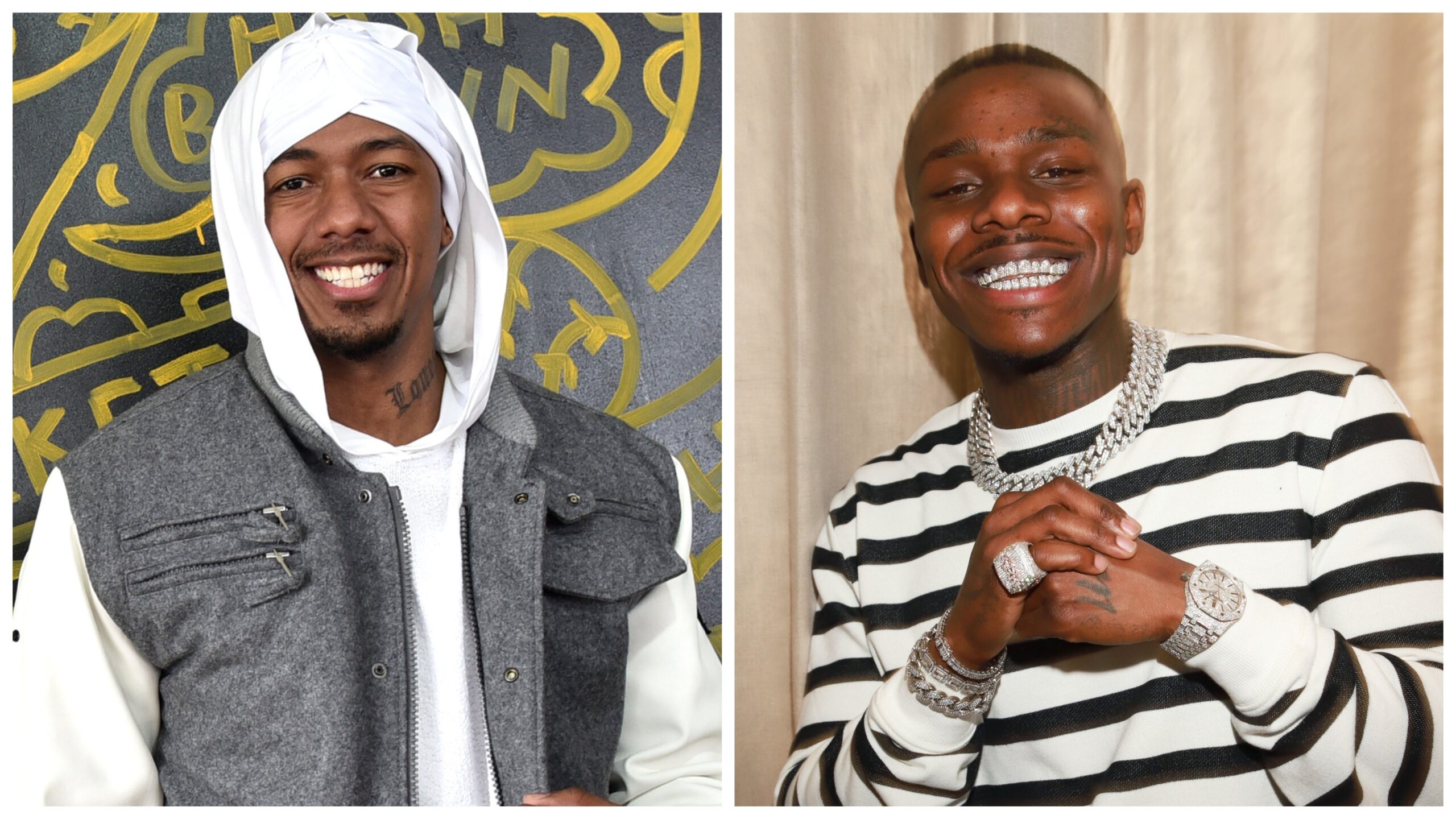 Nick Cannon, left; DaBaby Photo: Getty Images Kris Connor for McDonald’s/ Arnold Turner for Universal Music Group