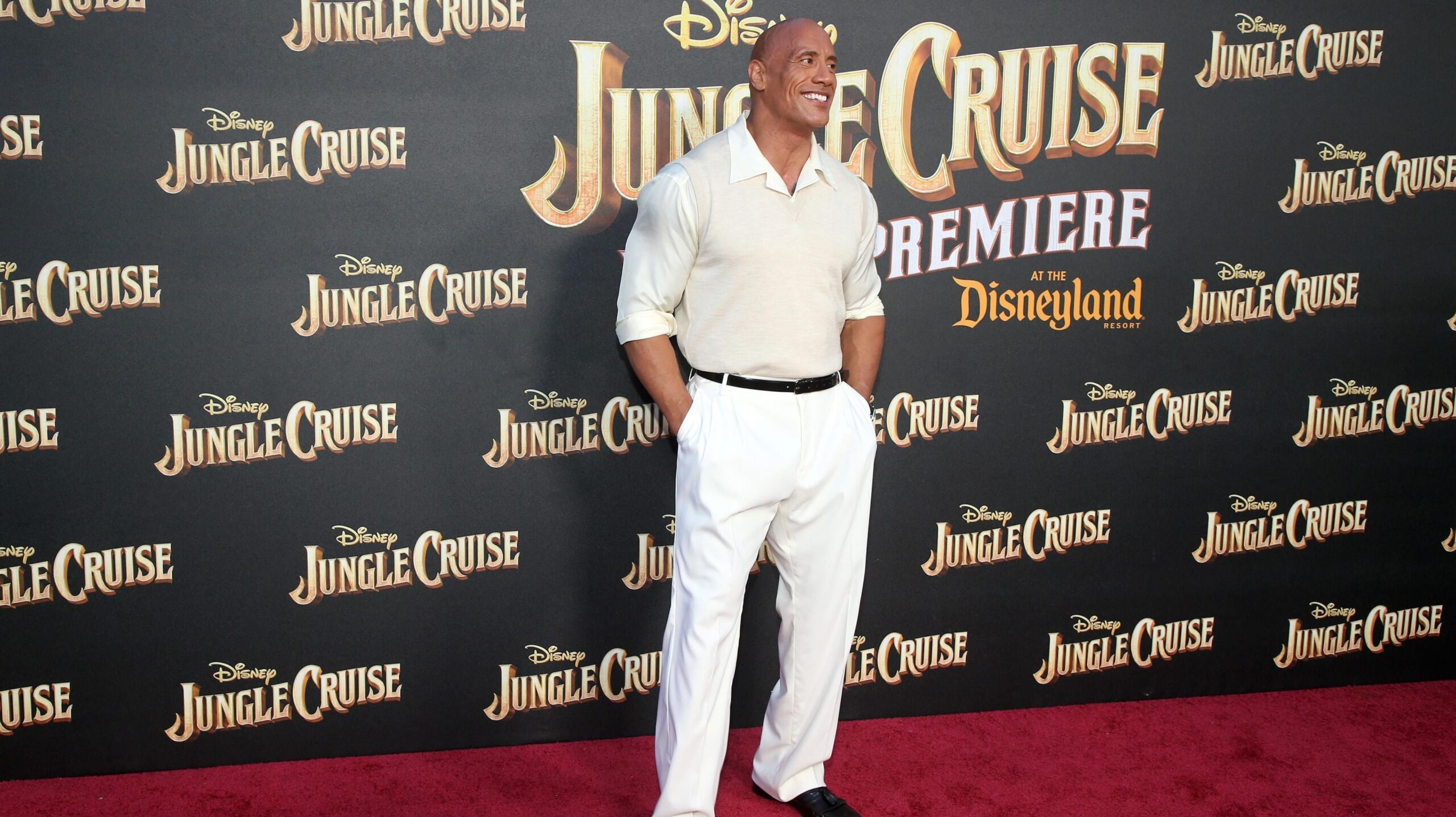 Dwayne Johnson attends the World Premiere Of Disney’s “Jungle Cruise” on July 24, 2021. Photo: Getty Images Phillip Faraone