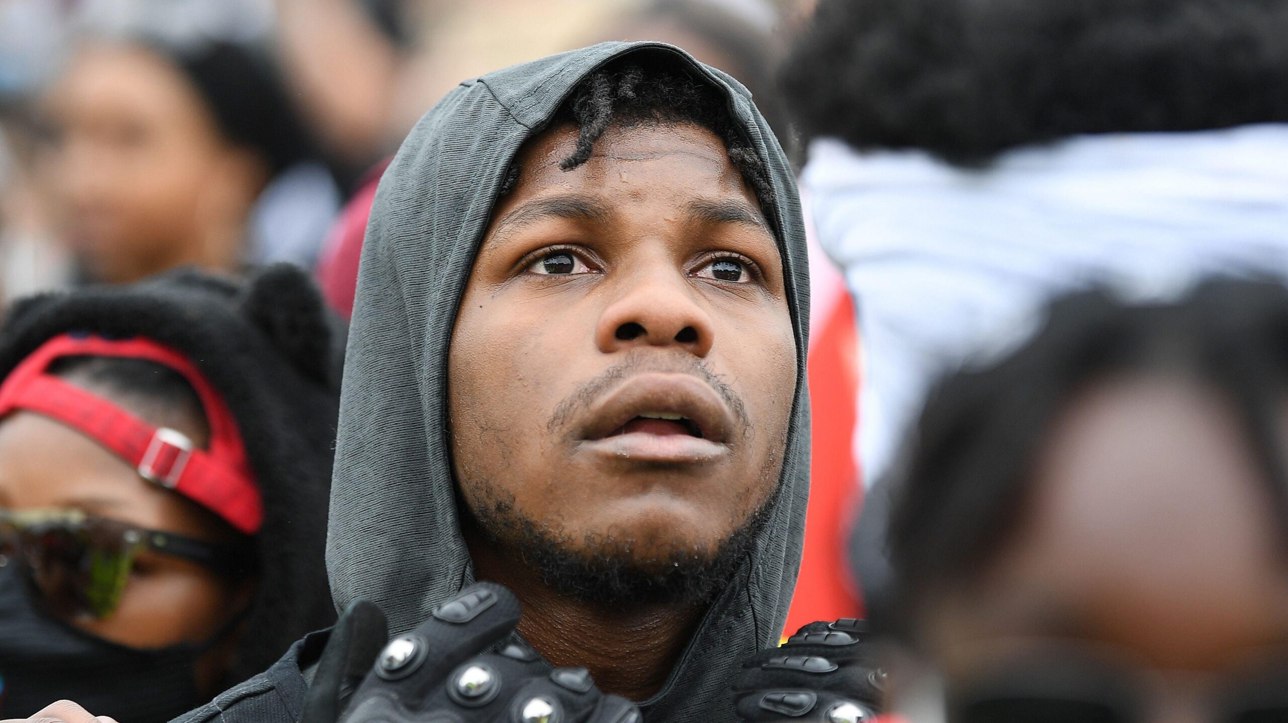 John Boyega takes part in an anti-racism demonstration in London, on June 3, 2020. Photo: Getty Images DANIEL LEAL-OLIVAS/AFP