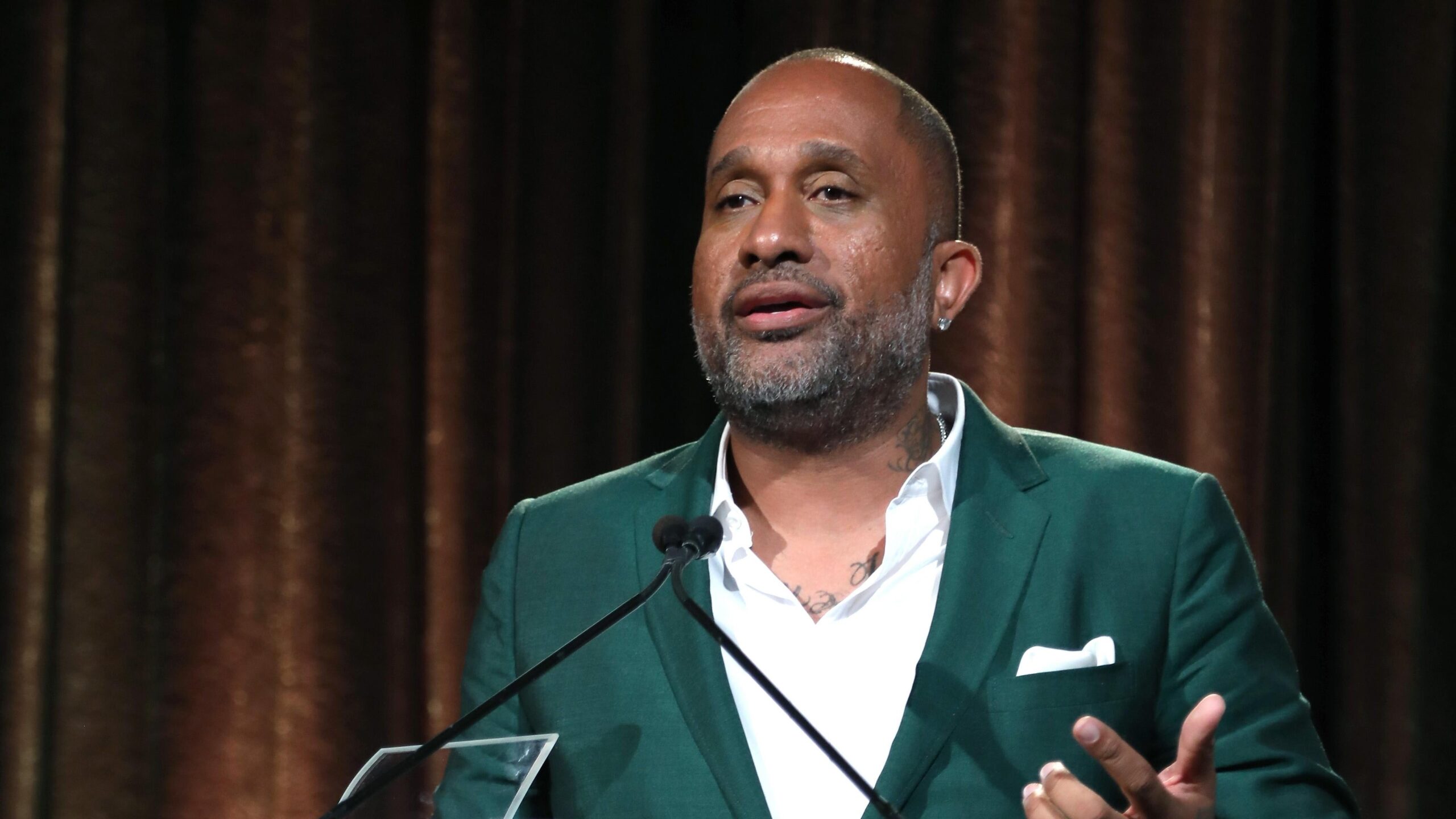 Kenya Barris speaks onstage during Culture Creators Leaders and Innovators Awards Brunch 2018 on June 22, 2018. Photo: Getty Images Jerritt Clark