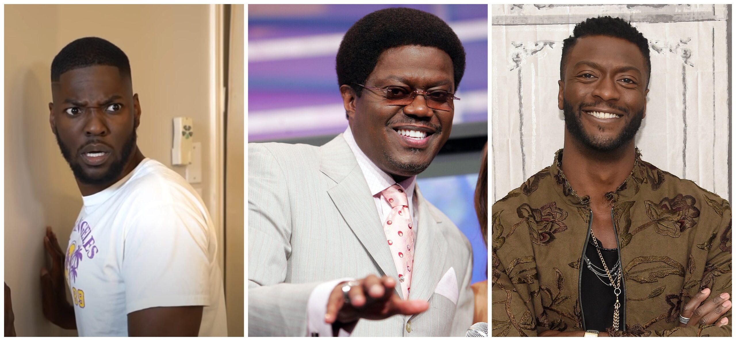 YouTube star Mark Phillips, left, Bernie Mac, Aldis Hodge. Photo: Getty Images YouTube/RDCWorld1/Scott Gries/Jamie McCarthy