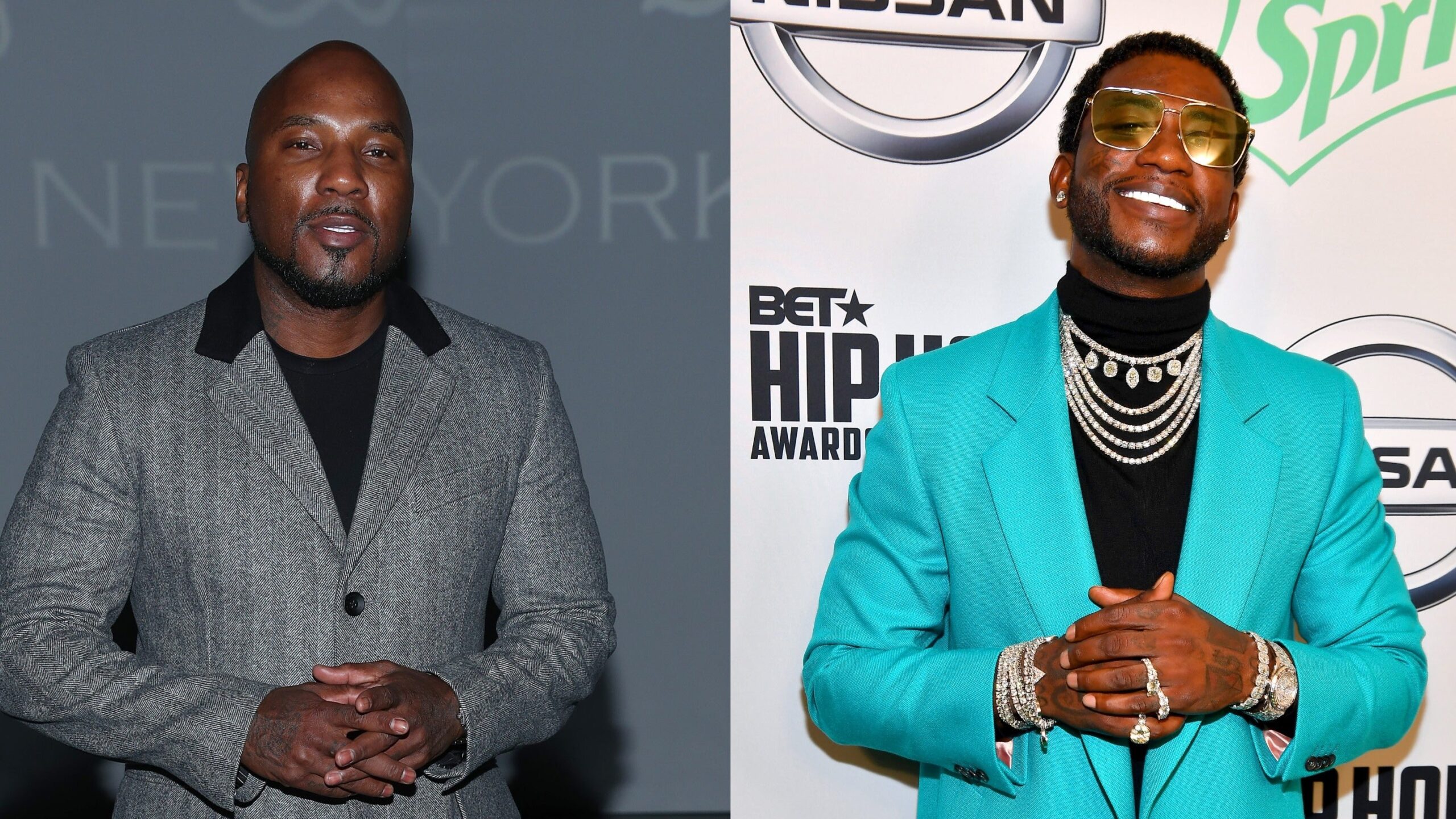 Jeezy on February 07, 2020; Gucci Mane arrives at the BET Hip Hop Awards 2018 on October 6, 2018. Photo: Getty Images Cindy Ord/Getty Images for NYFW: The Shows