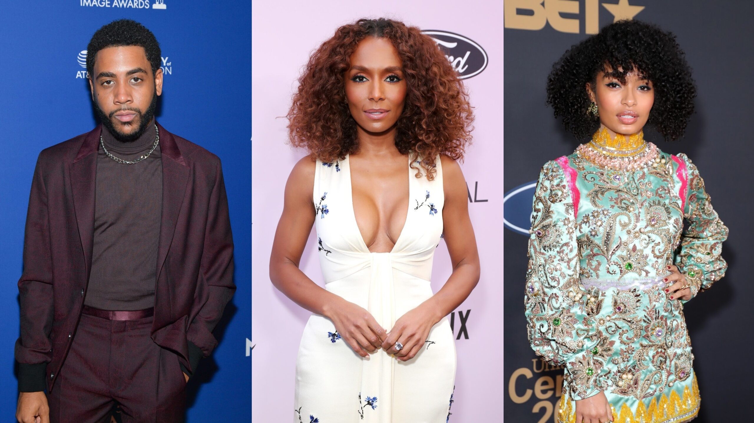 Jharrel Jerome, left, on February 21, 2020; Janet Mock, center, on February 06, 2020; Yara Shahidi, right, on February 22, 2020. Photo: Getty Images Matt Winkelmeyer/Getty Images