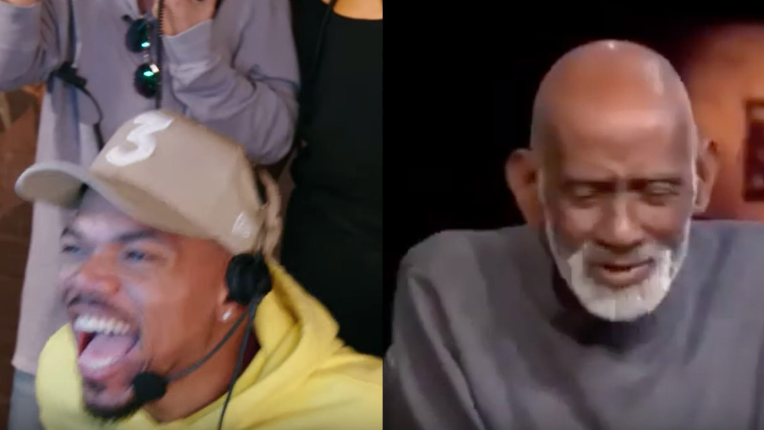 (L-R): Chance The Rapper in Punk’d (2020) and Dr. Sebi in Nick Cannon / Nipsey Hussle produced documentary. Screenshot: YouTube