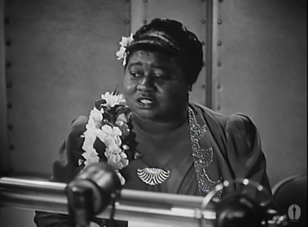 Hattie McDaniel wins the Oscar for Best Supporting Actress for her performance in “Gone With The Wind” at the 12th Academy Awards in 1940. Screenshot: YouTube Oscars