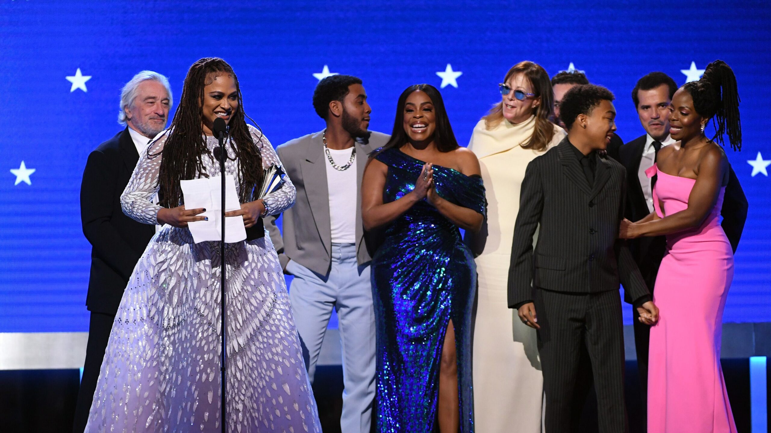 Ava DuVernay (2nd L) and fellow cast and crew of ‘When They See Us’ accept the Best Limited Series award for ‘When They See Us’ onstage during the 25th Annual Critics’ Choice Awards on Jan. 12, 2020, in Santa Monica, Calif. Photo: Getty Images for Critics Choice Association Kevin Winter