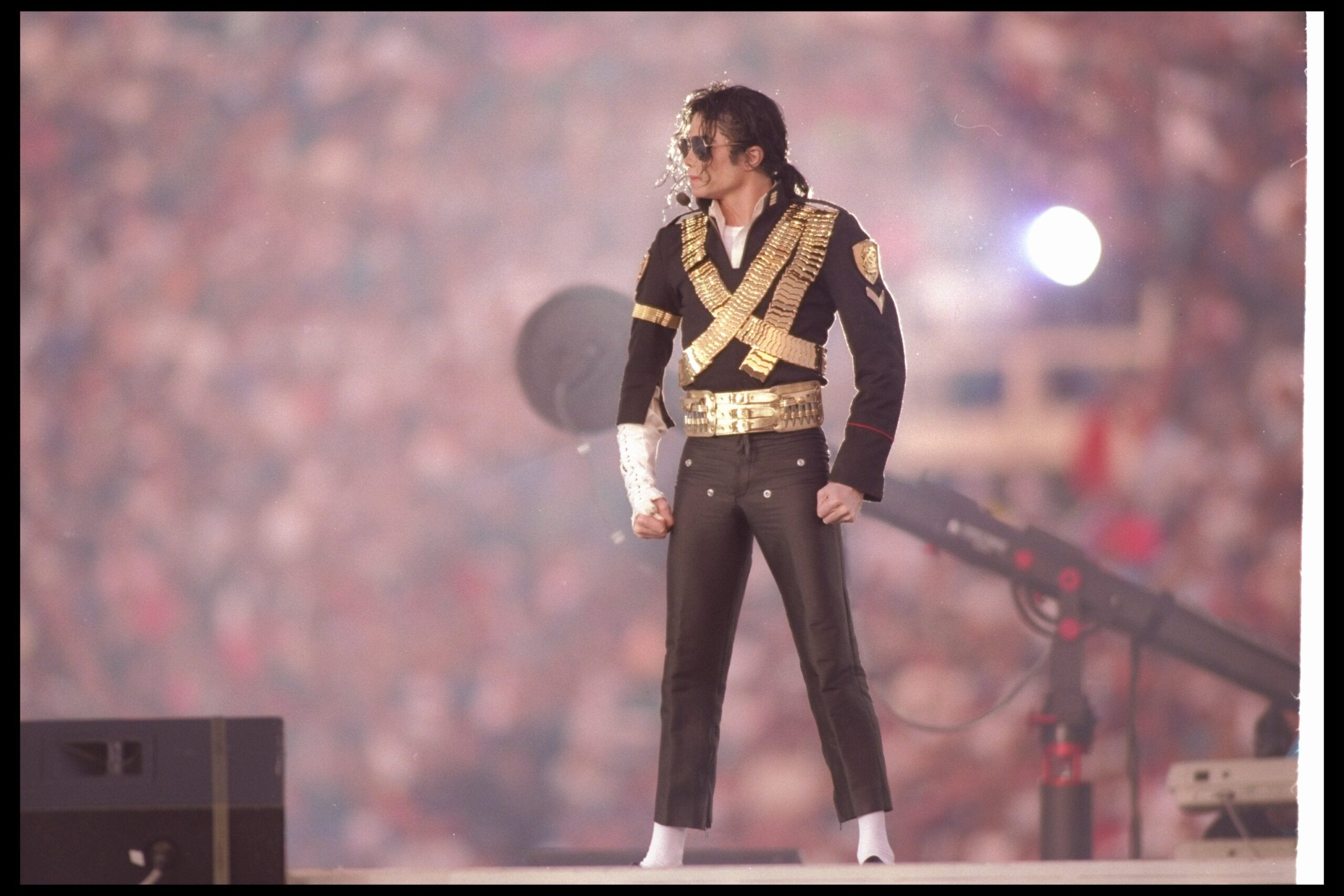 Singer Michael Jackson performs during halftime at Super Bowl XXVII between the Dallas Cowboys and the Buffalo Bills at the Rose Bowl in Pasadena, Calif. Photo: Allsport Mike Powell