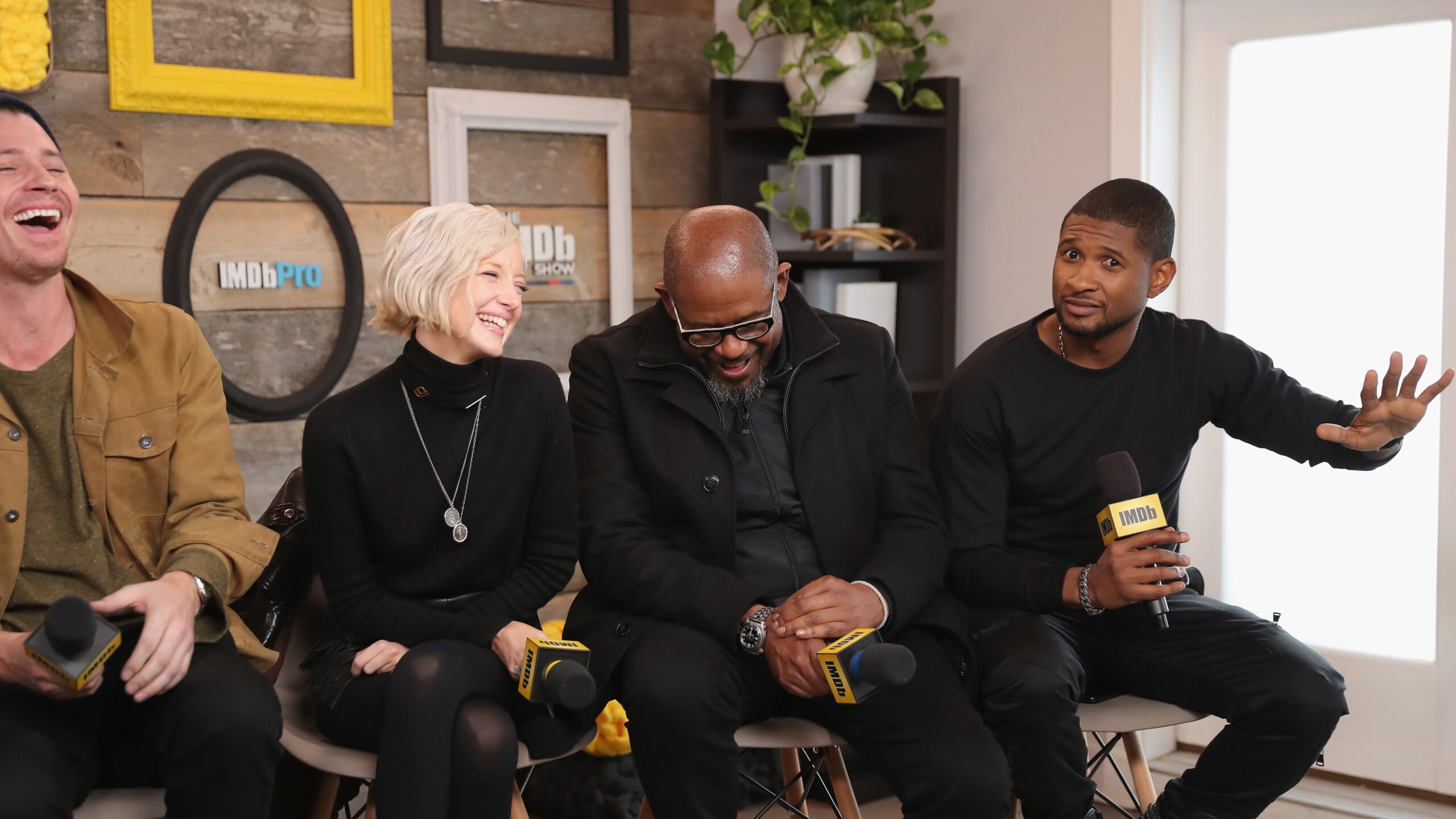 Actors Garrett Hedlund, Andrea Riseborough, Forest Whitaker, and Usher Raymond of ‘Burden’ attend The IMDb Studio and The IMDb Show on Location at The Sundance Film Festival on January 21, 2018 in Park City, Utah. Photo: Getty Images for IMDb Rich Polk