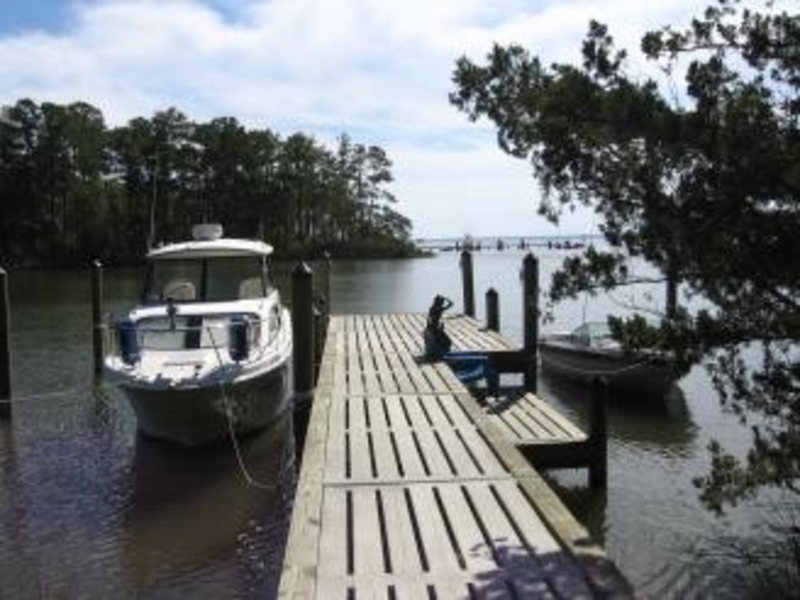 Private boat dock in Oriental, North Carolina SnagASlip