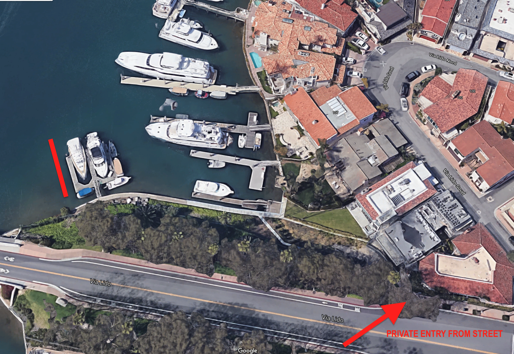 60' Boat Slip in Newport Harbor near Lido Village