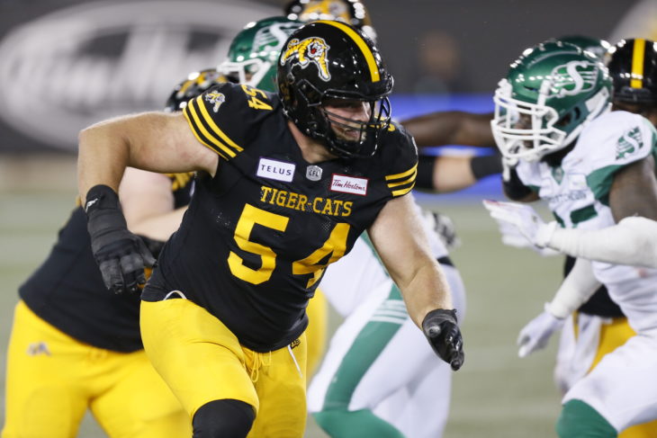 June 13, 2019; Hamilton, Ontario, CAN; Hamilton Tiger-Cats defeat the Saskatchewan Roughriders 23-17 in the season opener at Tim Hortons Field. Mandatory Credit: John E. Sokolowski