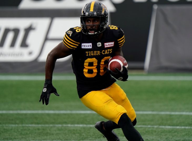 Sept 2, 2019; Hamilton, Ontario, CAN; Hamilton Tiger-Cat defeat the Toronto Argonauts 38-27 in the Labour Day Classic at Tim Hortons Field. Mandatory Credit: John E. Sokolowski