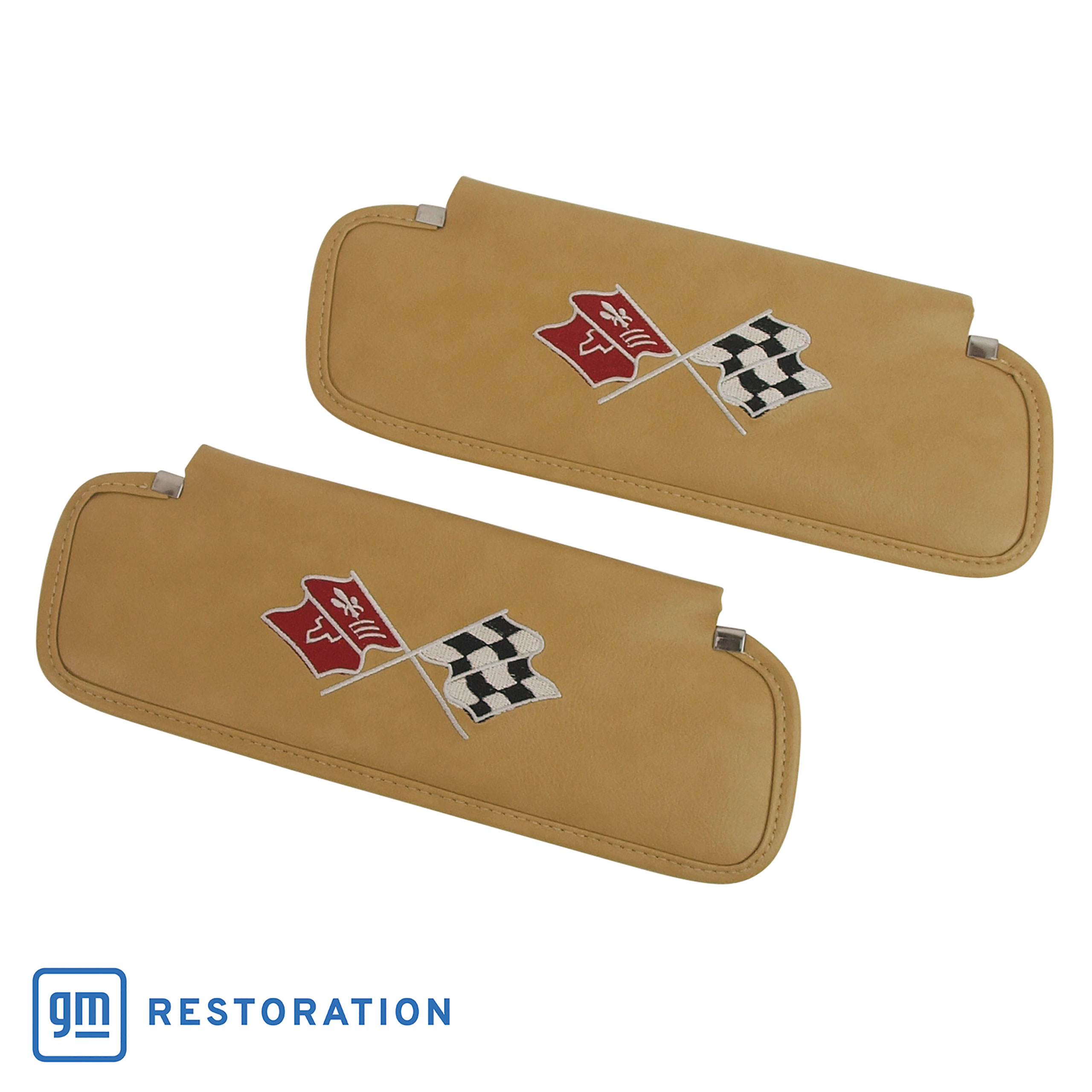 C3 1973 Corvette Sunvisors Madrid Embroidered W/Logo - CA main image 0