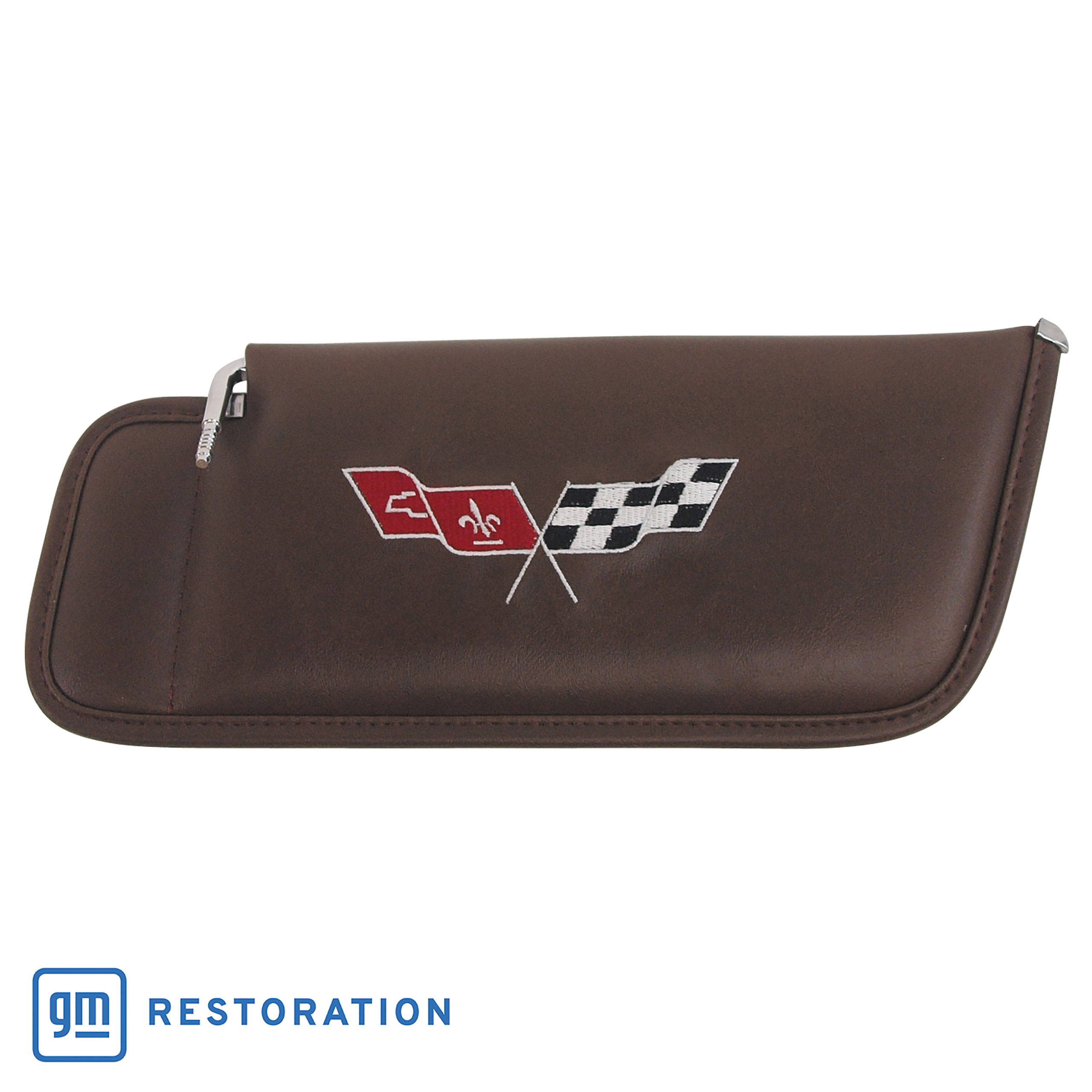 1977-1978 C3 Corvette Sunvisor Dark Brown Embroidered W/Logo ...
