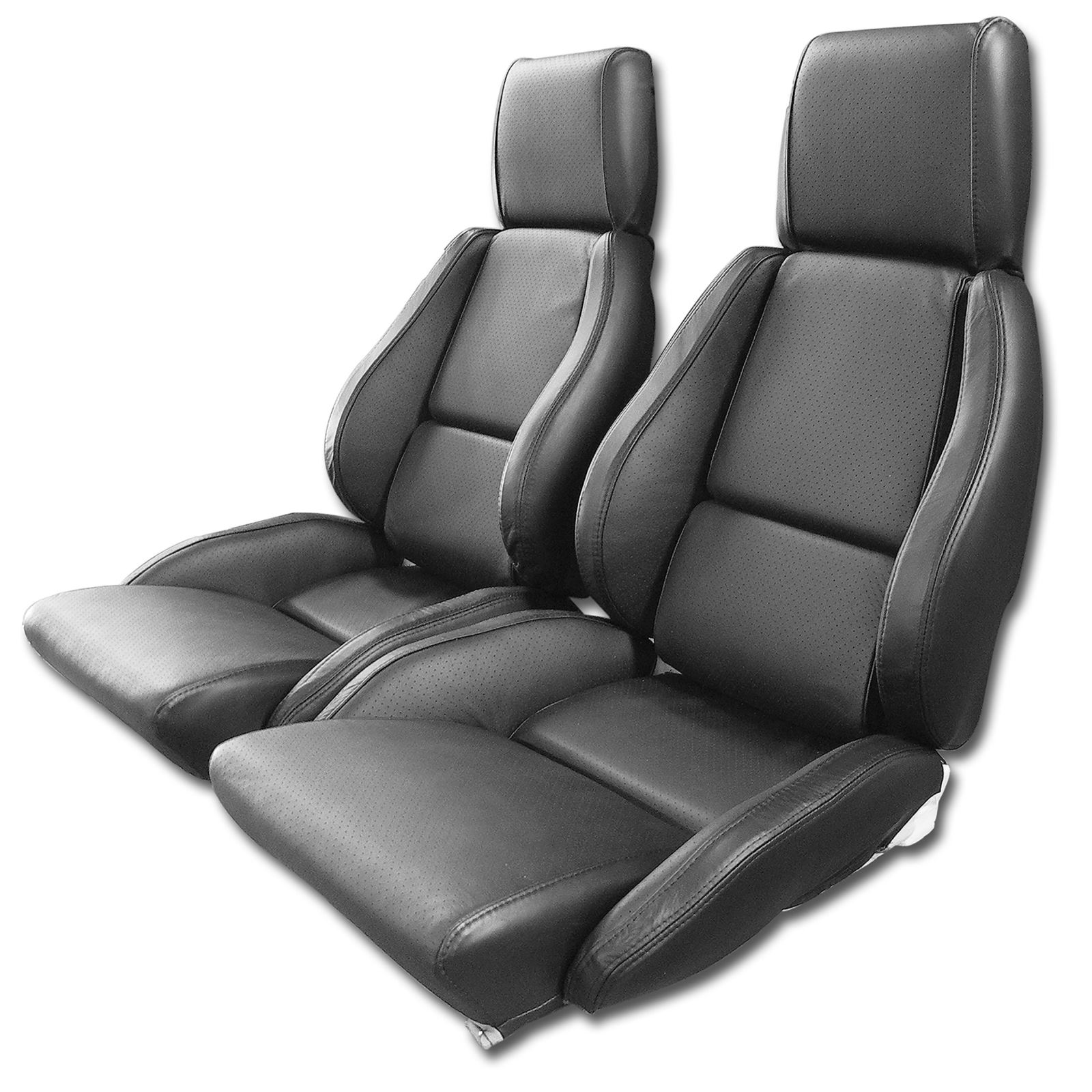 C4 1984-1988 Chevrolet Corvette Mounted Embroidered Seat Cover Parts & Labor Bundle - Standard W/O Perf - CA