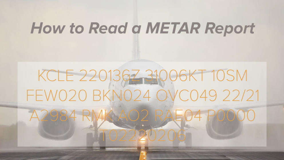 How to Read a METAR Weather Report Banner Image