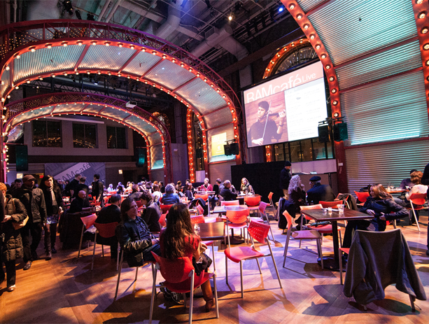 Lepercq Space during dinner service