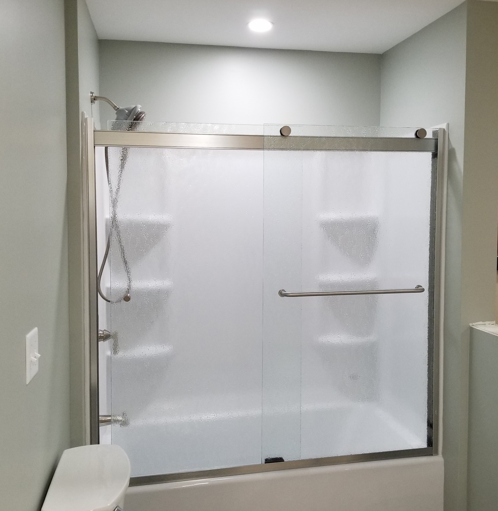 Rotolo SemiFrameless 1/4inch Glass Sliding Bath Tub Door Basco Shower Doors