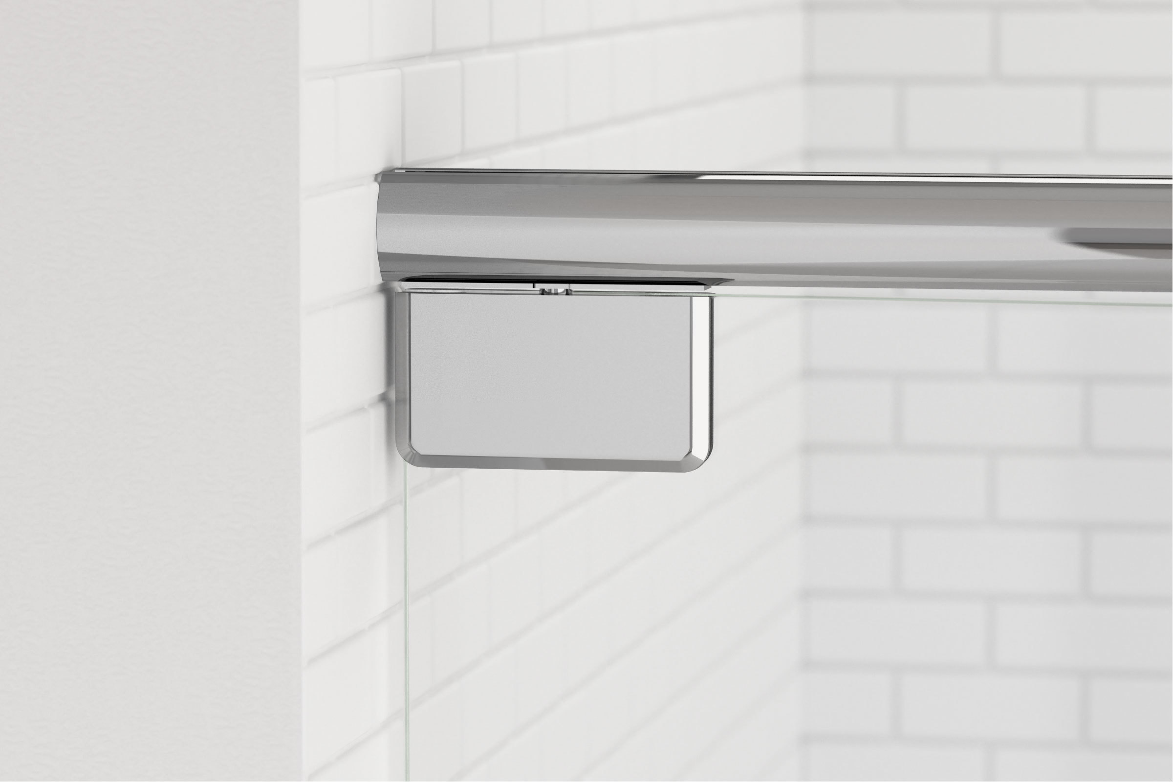 Celesta Frameless 3/8inch Glass French Swing Shower Door Basco