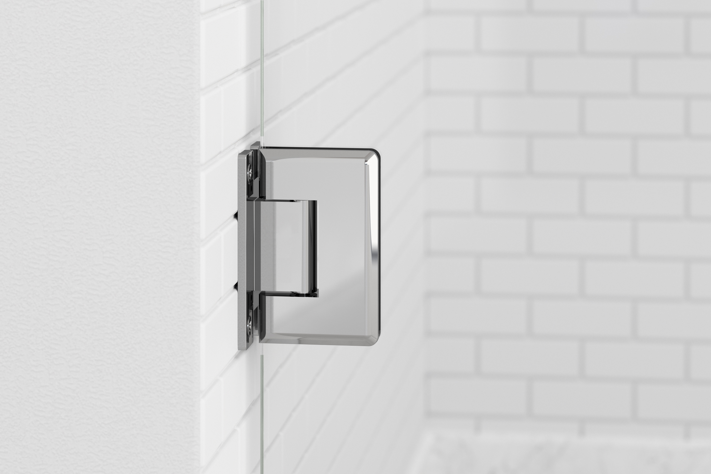 Celesta Frameless 3/8inch Glass French Swing Shower Door Basco