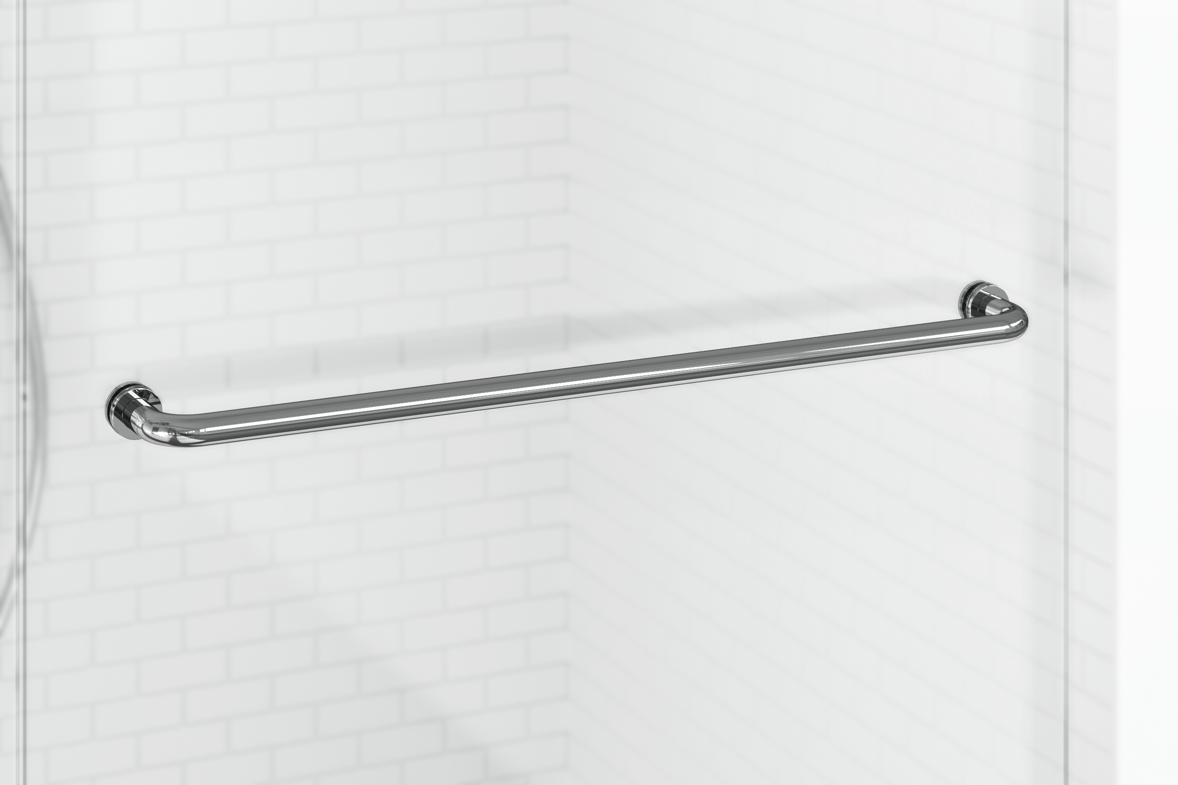 Celesta Frameless 3/8inch Glass French Swing Shower Door Basco