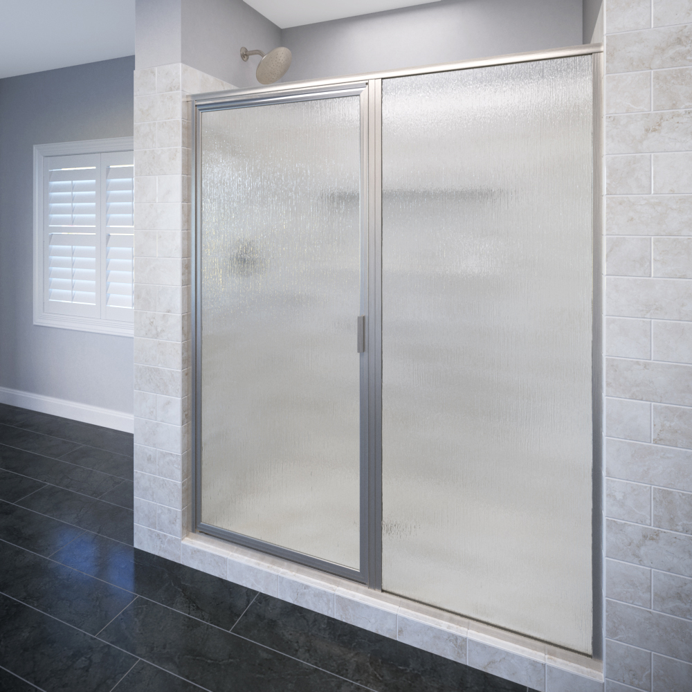 Deluxe Framed 3/16-inch Glass Swing Door and Inline Panel Shower Door |  Basco Shower Doors, image size:1000x1000
