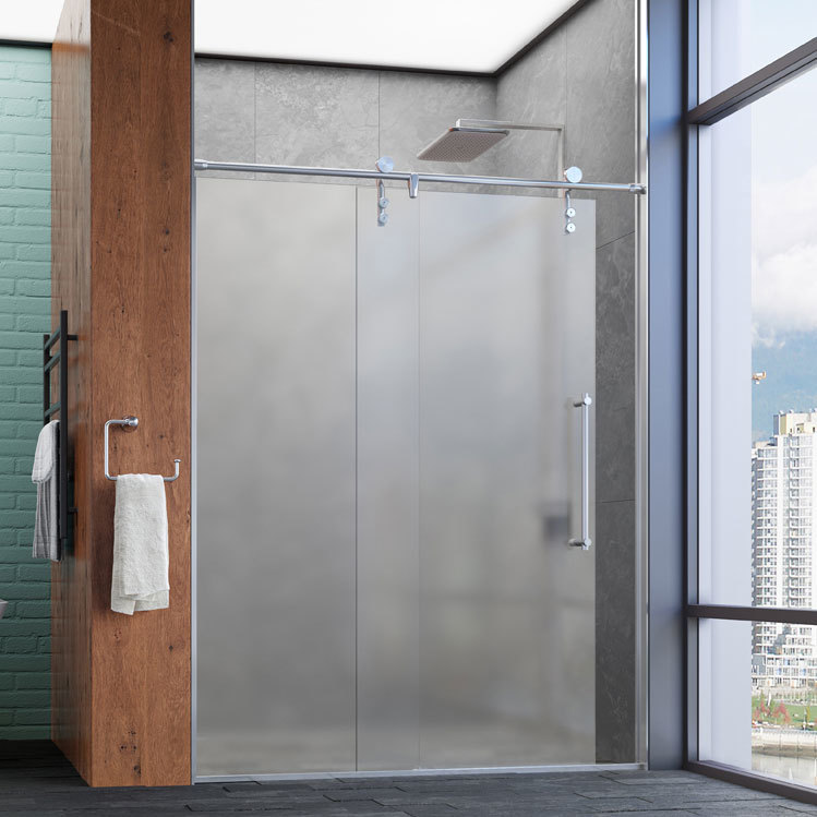 Rolaire Frameless 3/8inch Glass Rolling Door & Panel Shower Door