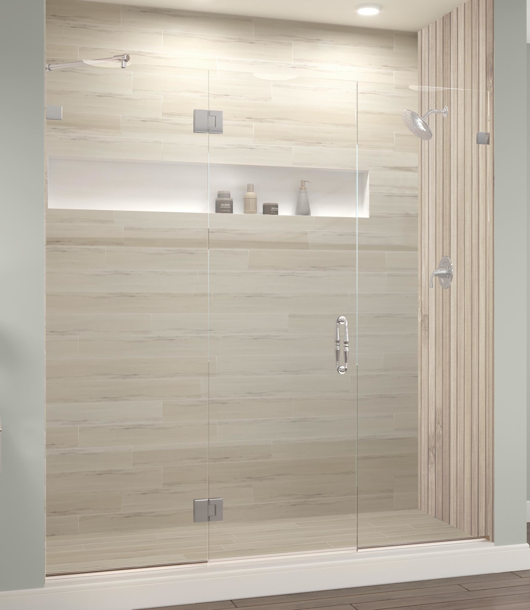 Tresor Frameless 3/8inch Glass Panel Swing Door… Basco Shower Doors