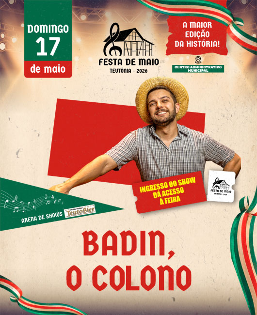 Festa de Maio de Teutonia - Badin, o Colono em Teut?nia em Lajeado