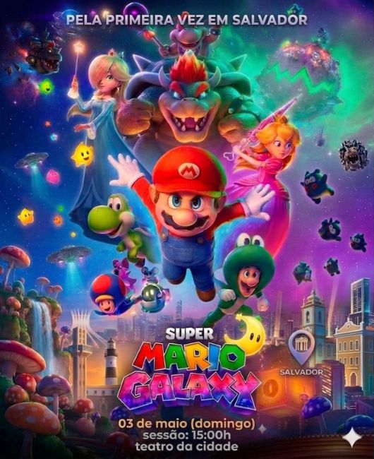 Super Mario Galaxy em Salvador - Teatro da Cidade - Sessão 15:00 em Salvador
