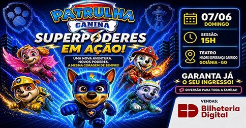 Patrulha Canina no Teatro Madre Esperança Garrido em Goiânia