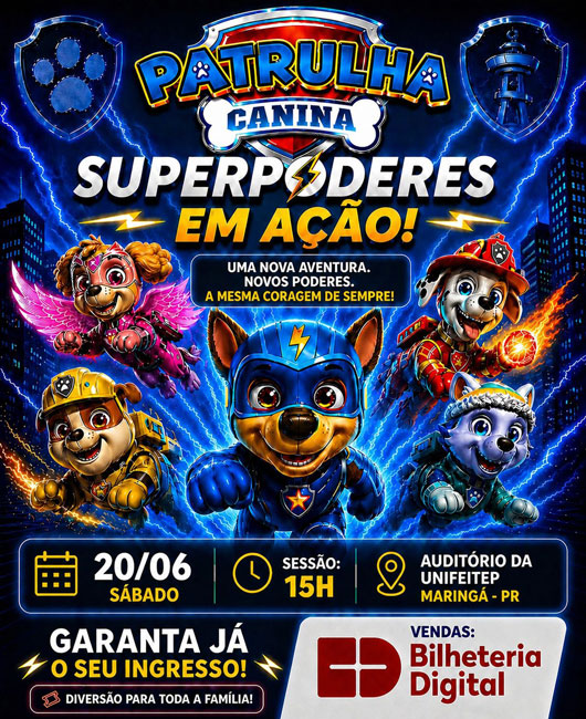 Patrulha Canina Super Poderes em Maringá