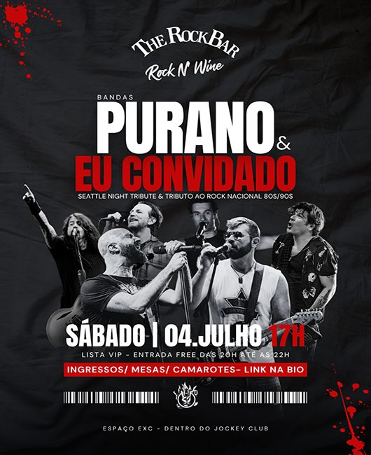 The Rock Bar / Rock N' Wine / Bandas Purano e Eu Convidado em Rio de Janeiro