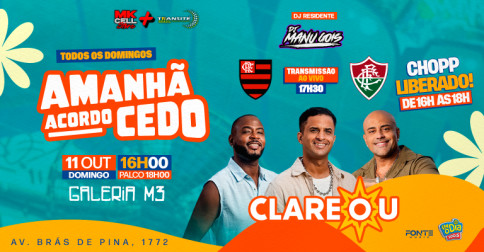 Imagem da fonte — Amanhã Acordo Cedo com Clareou