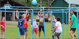 Young girl campers at Camp Shankitunk, 2021, from 2021 Annual Report