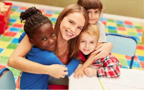 Babysitting stock photo