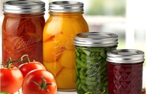 canning jars bright colors