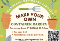 Champlain Library Bucket Garden
