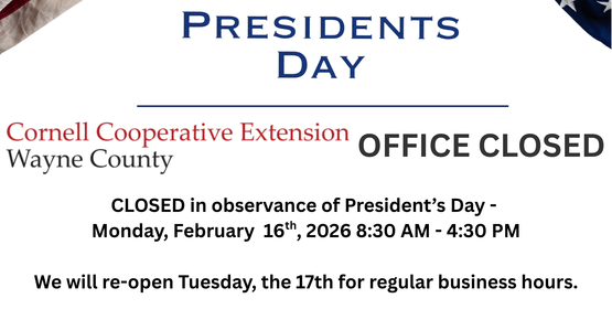 CLOSED for President's Day - Feb 16, 2026